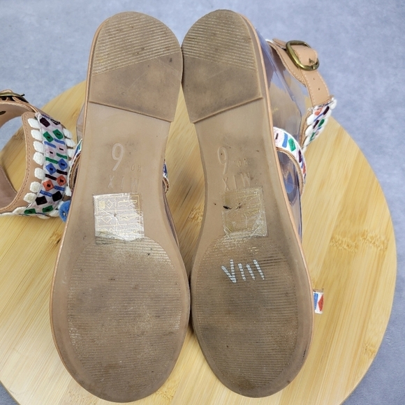 Mix No 6 Pompom Boho Fun Colorful beach comfy lightweight sandal Size 8‎ Women - Picture 13 of 14